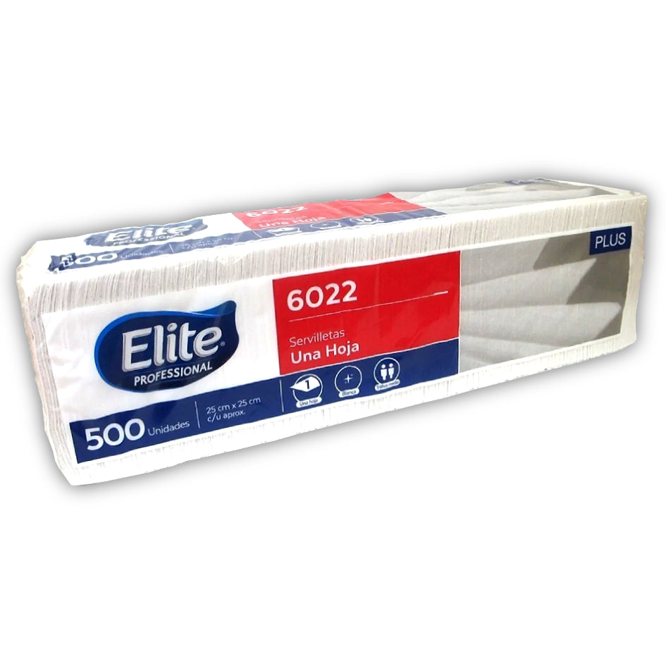 ELITE PRO SERVILLETA MESA DOBLEZ 1/4 25x25 cms. Blanca H/S 12/500