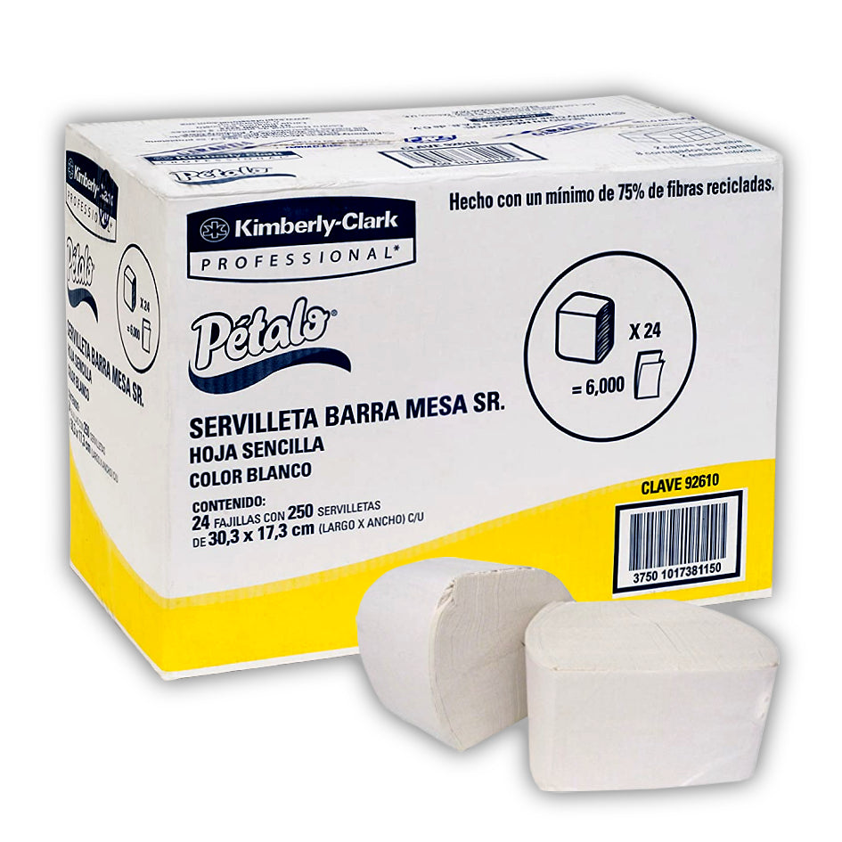 SERVILLETA PETALO BARRACAFETERIA SR 24 PQT DE 250 SERVICIOS