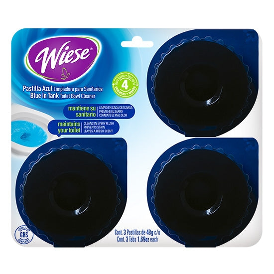 3 Pastillas Azul WIESE Pino 48g en Blister Burbuja Cont.Neto 144g