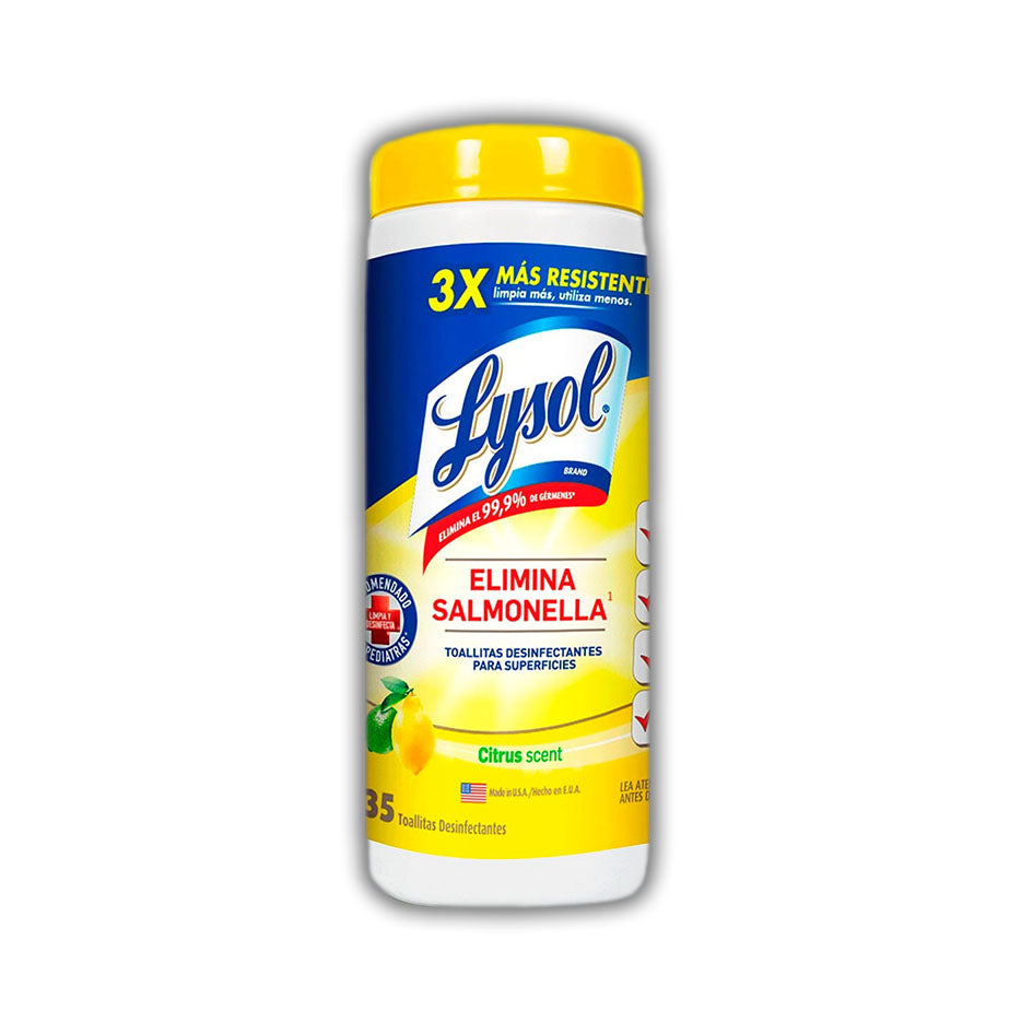 LYSOL 35 TOALLAS CON AROMA CITRUS EN BOTE