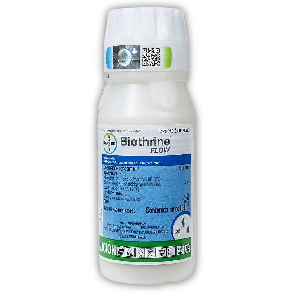 Biothrine Flow insecaticida p/insectos de casas. De 100 ml x 18  B. Verde